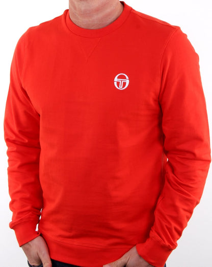 Sergio Tacchini Logo Sweatshirt Fiery Red/white
