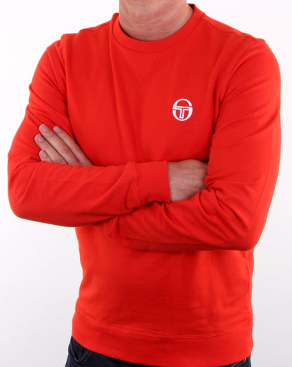 Sergio Tacchini Logo Sweatshirt Fiery Red/white