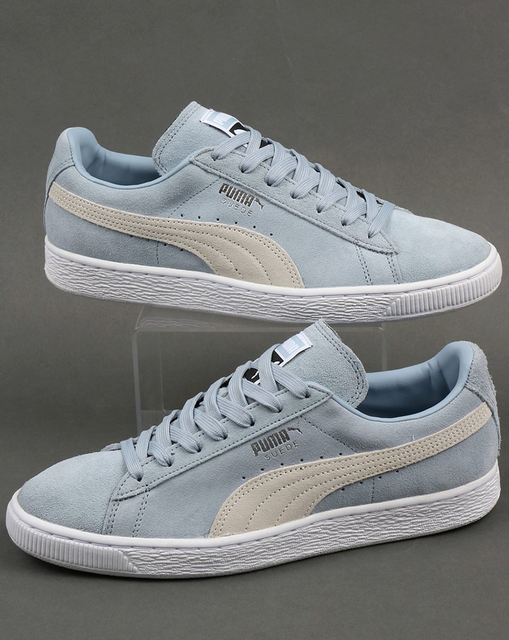 Puma Suede Classic Trainers Sky Blue/White