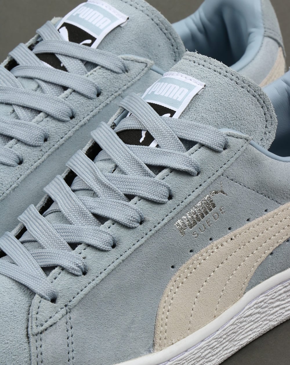 Puma Suede Classic Trainers Sky Blue/White