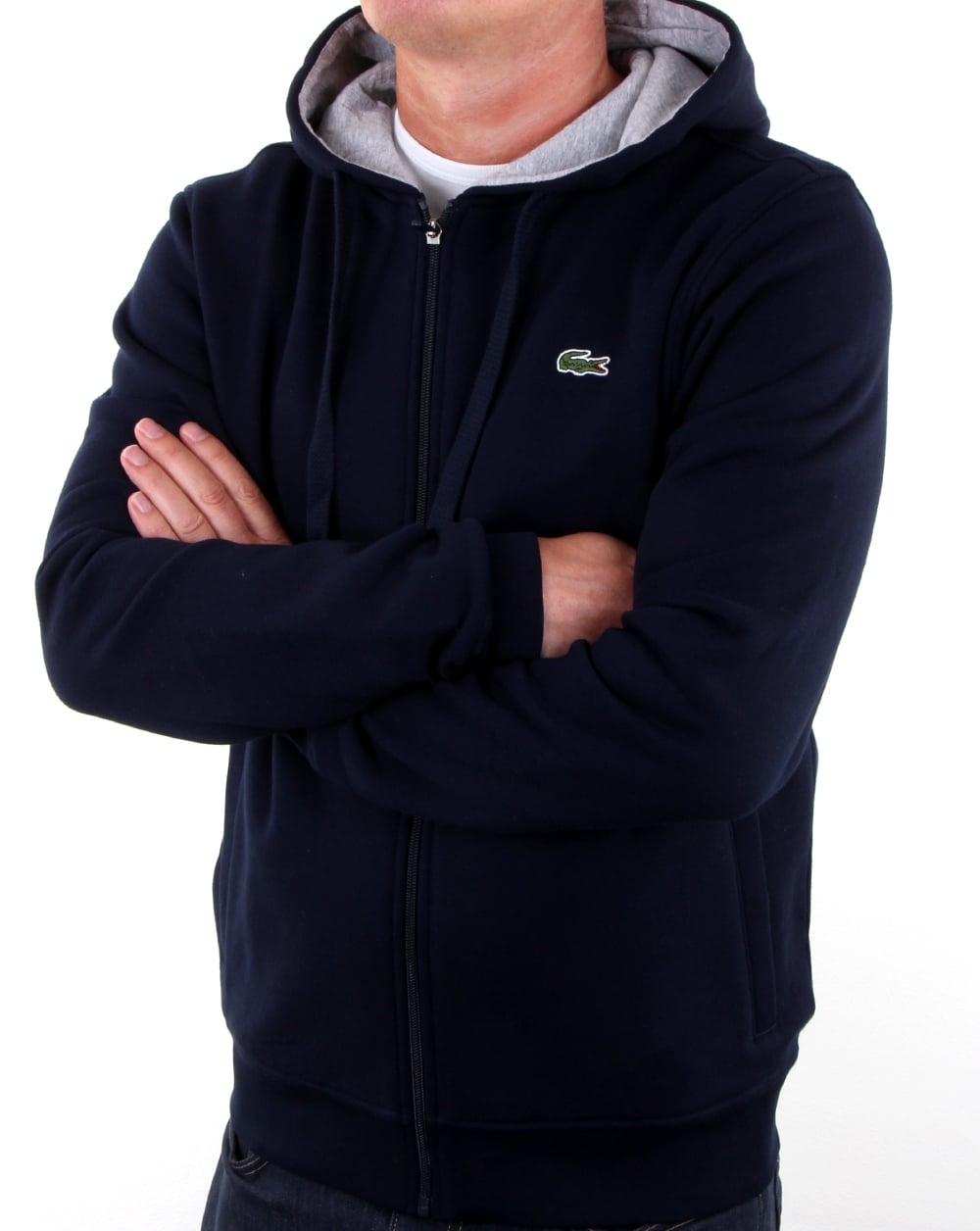 Lacoste Full Zip Hooded Sweat Navy