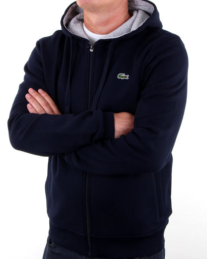 Lacoste Full Zip Hooded Sweat Navy