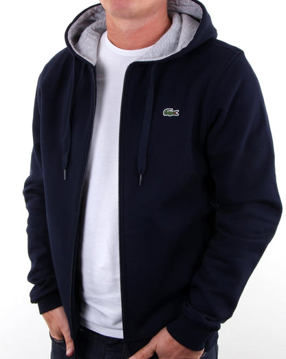 Lacoste Full Zip Hooded Sweat Navy