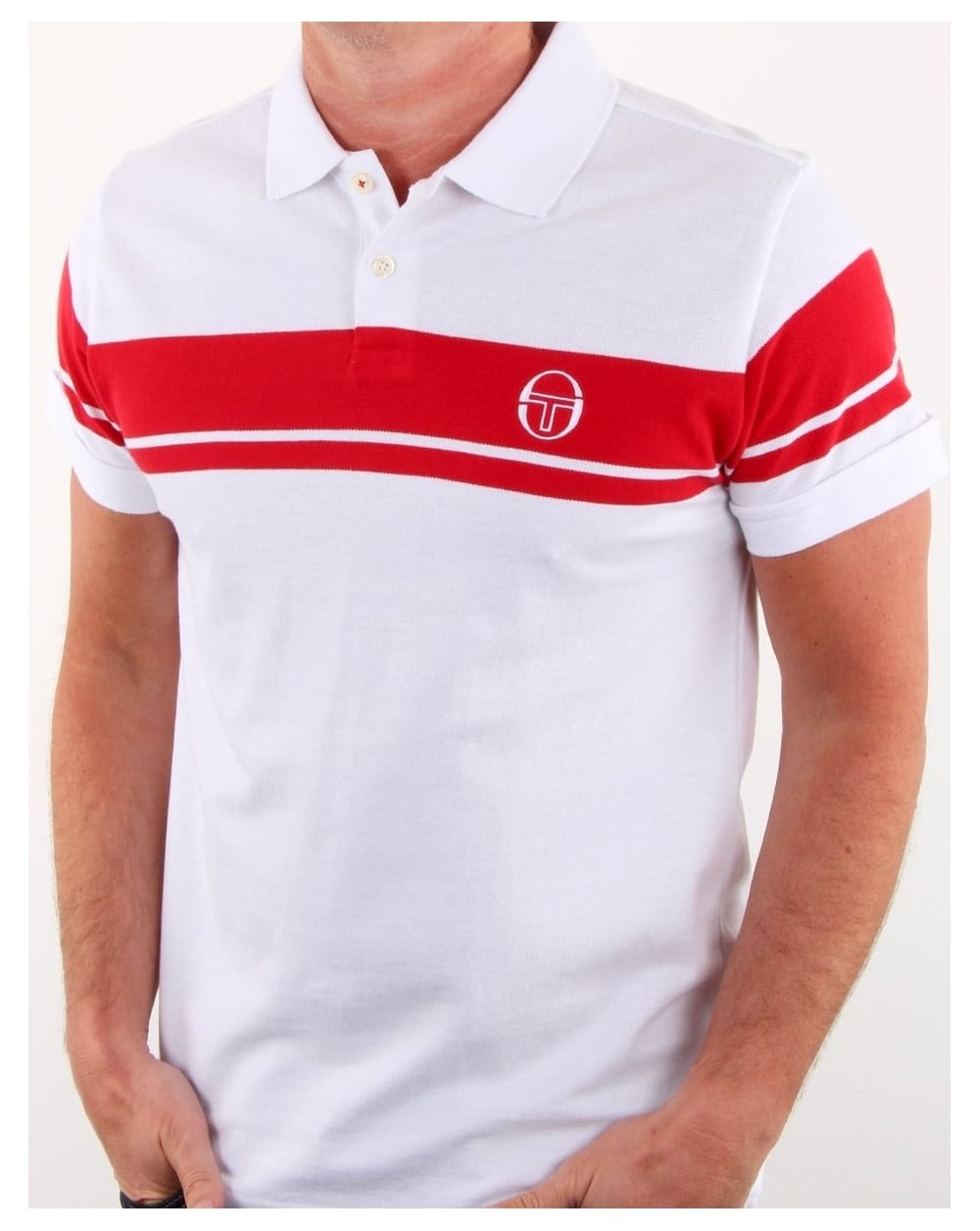 Sergio Tacchini Young Line Polo Shirt White/Red