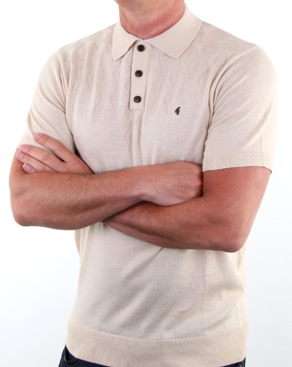 Gabicci Vintage Masso Polo Shirt Oat