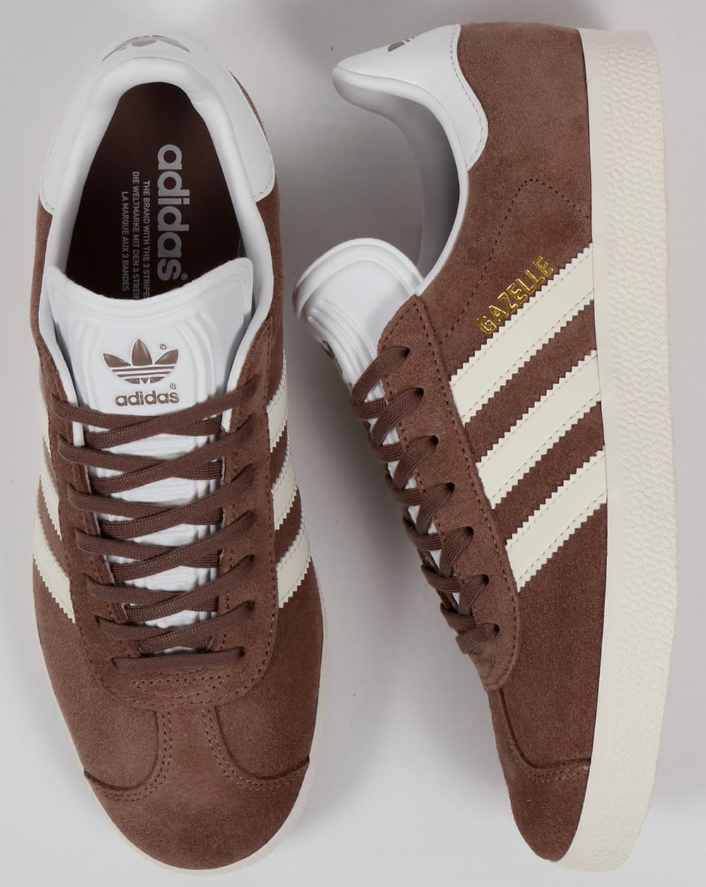 Adidas Gazelle Trainers Soft Brown/Off White