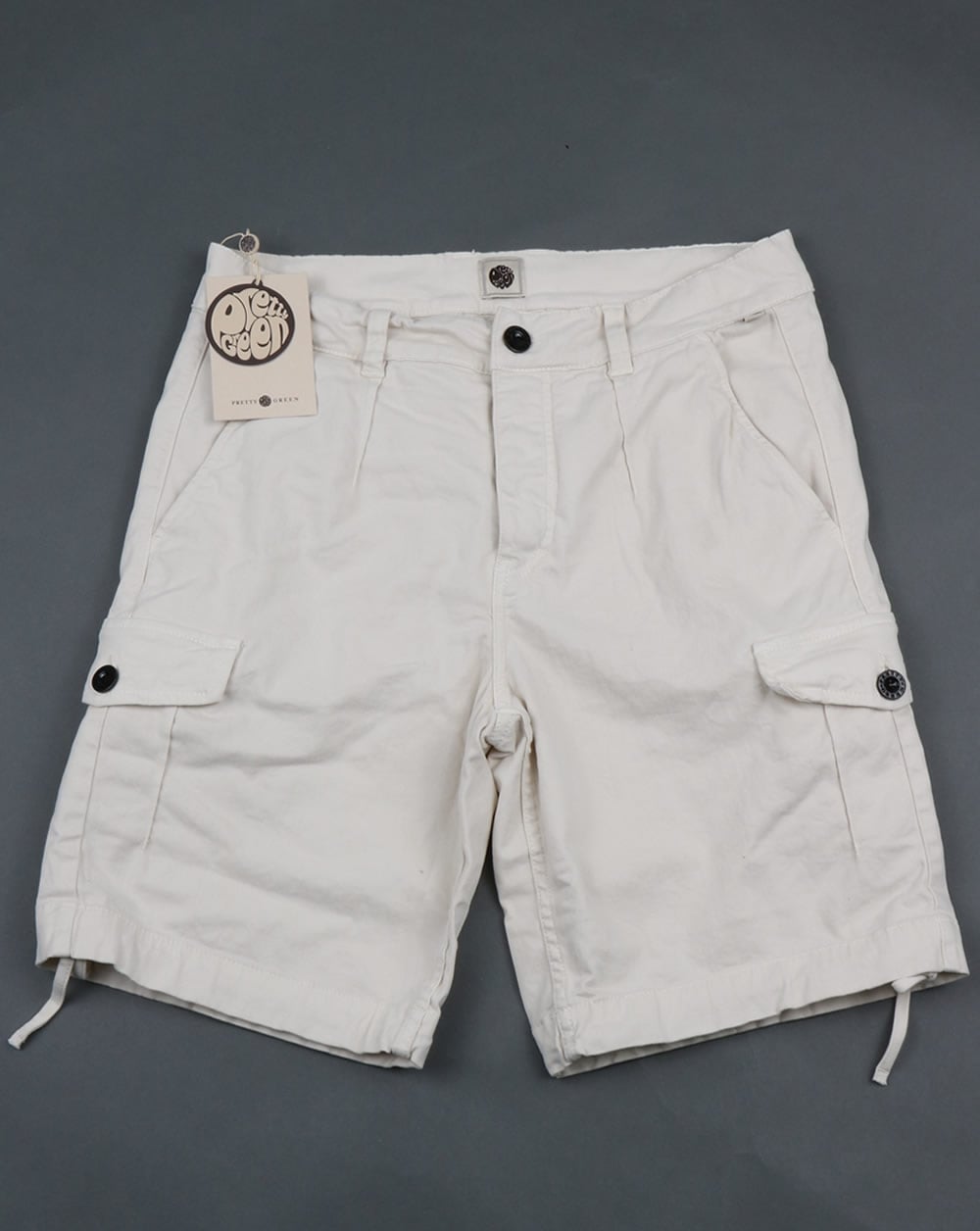 Pretty Green Combat Shorts Stone