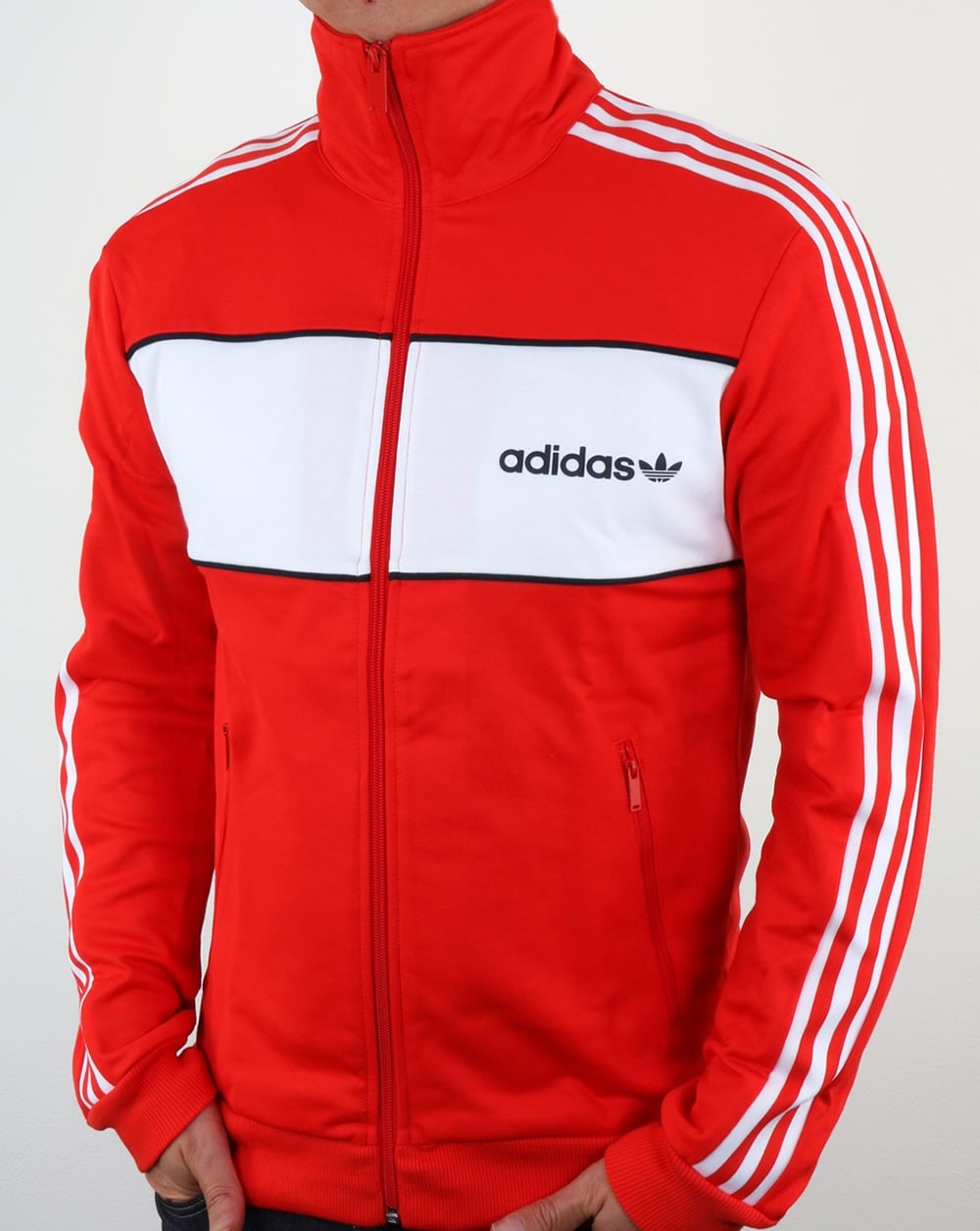 Adidas Originals Block Track Top Core Red