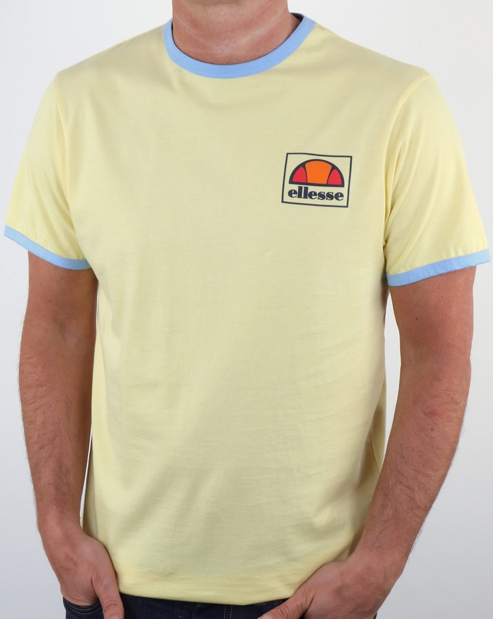 Ellesse Montefello Ringer T Shirt Lemon Yellow