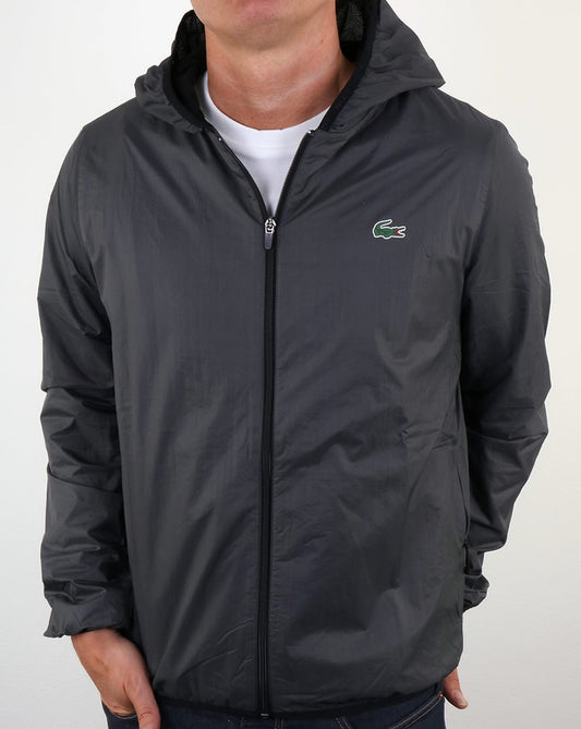 Lacoste Lacoste Hooded Jacket Black/Charcoal