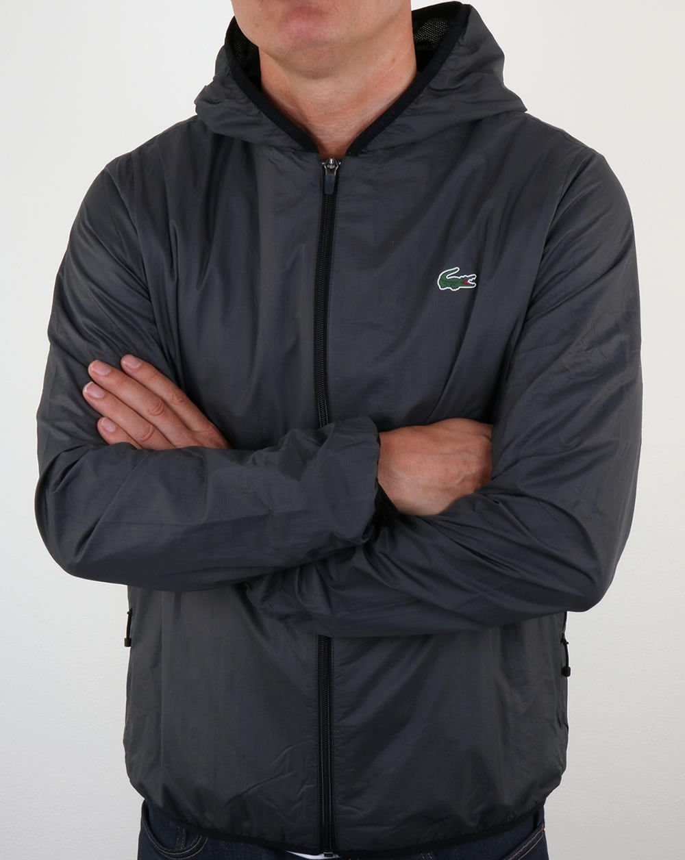 Lacoste Hooded Jacket Black/Charcoal