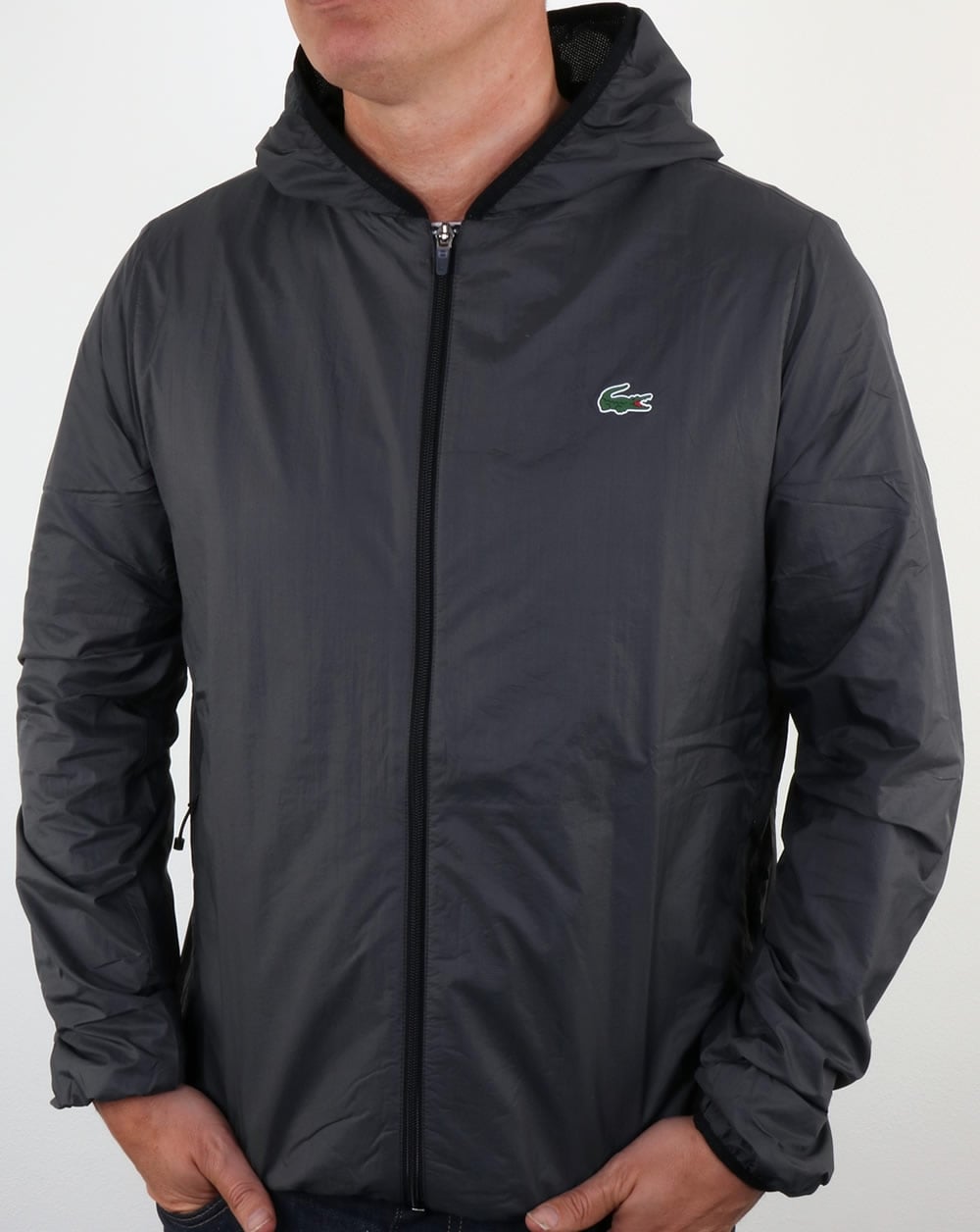 Lacoste Hooded Jacket Black/Charcoal