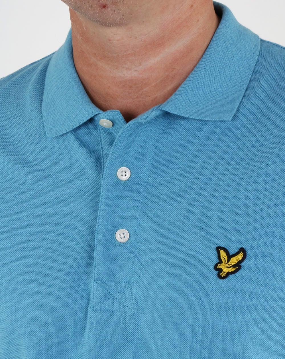 Lyle And Scott Polo Shirt Pacific Blue Marl