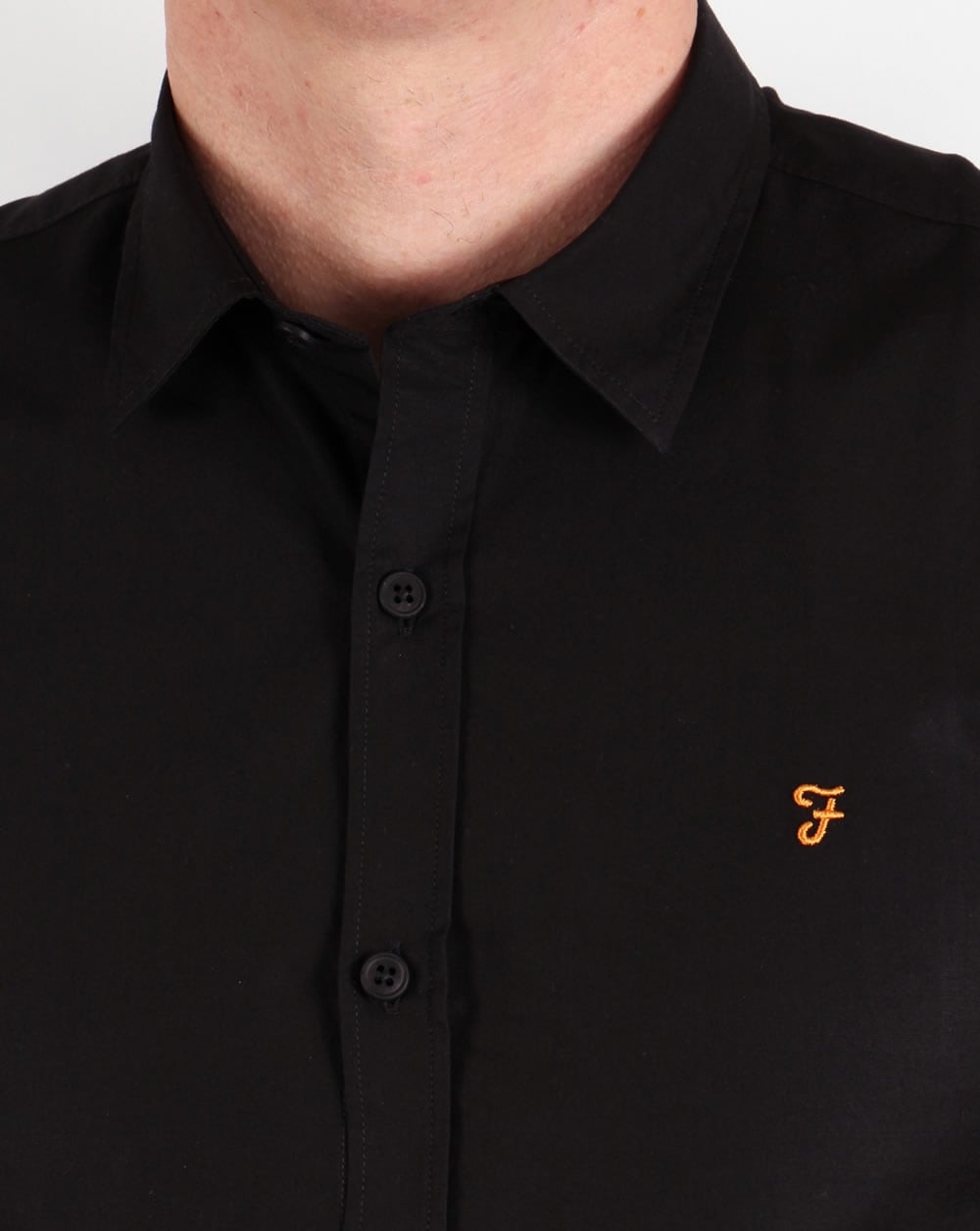 Farah Larch Slim Fit Shirt Black