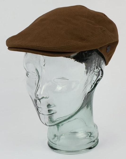 80s Casual Classics Brushed Cotton Flat Cap Olive
