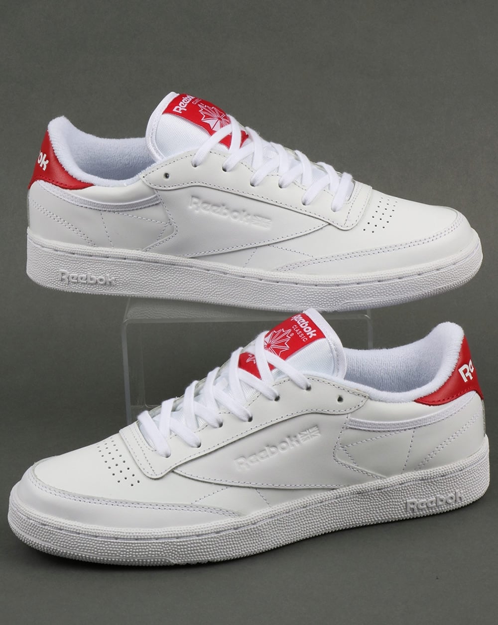 Reebok Club C 85 Retro Trainers White/Red