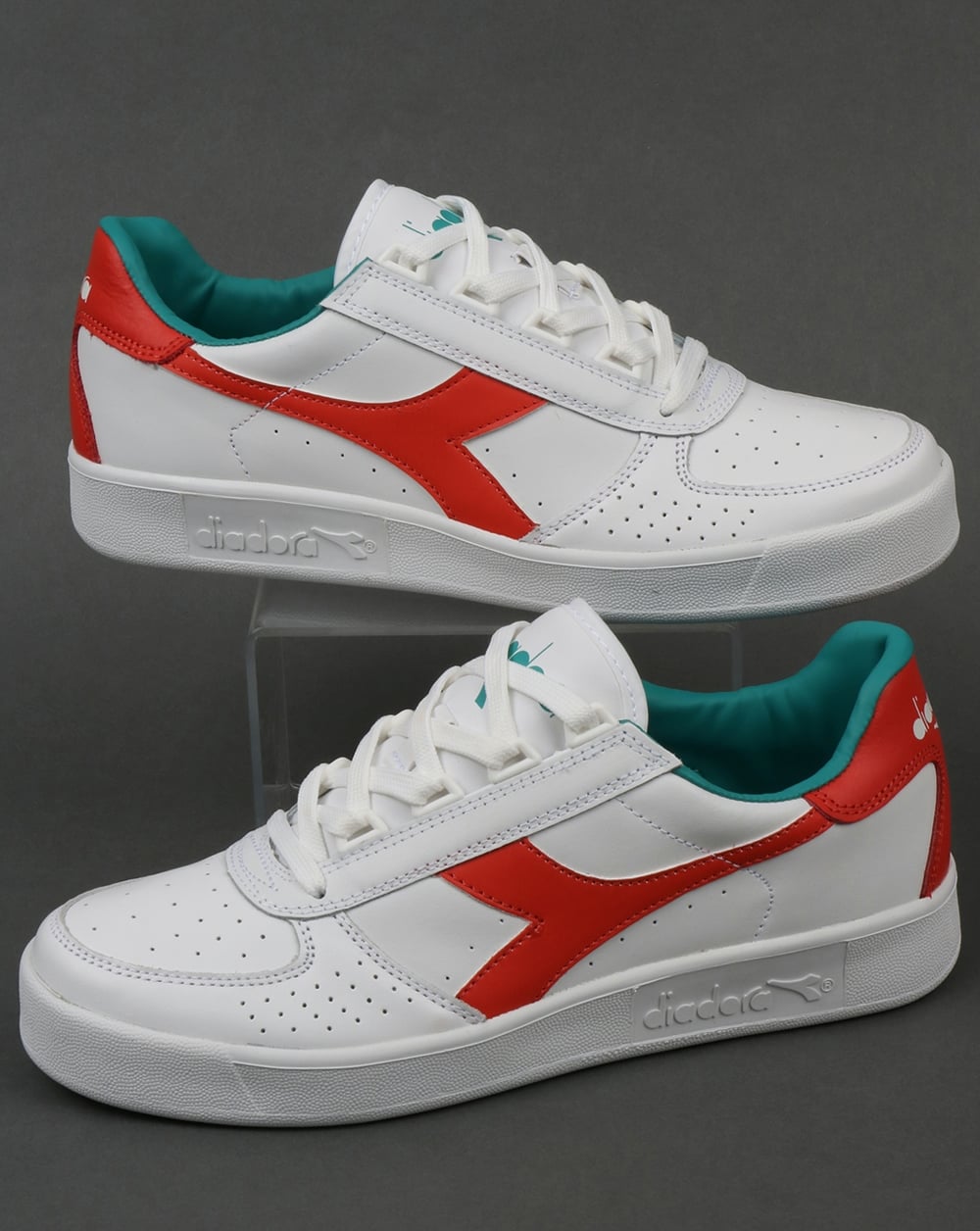 Diadora B. Elite Trainers White/Fiesta Red
