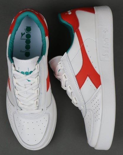 Diadora B. Elite Trainers White/Fiesta Red