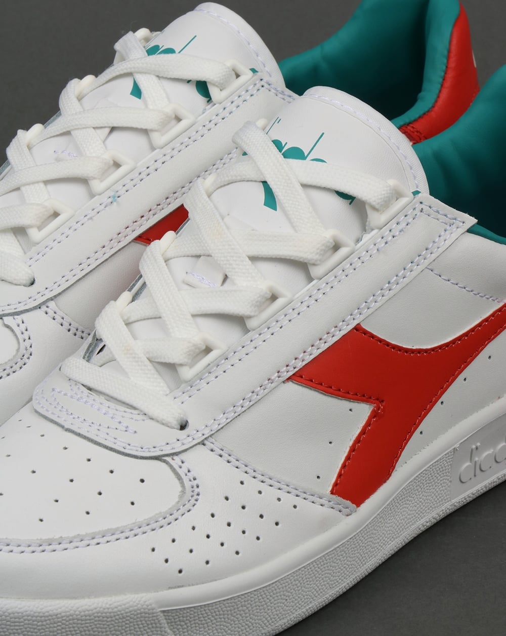 Diadora B. Elite Trainers White/Fiesta Red