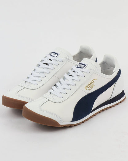 Puma Roma Leather 80s Trainers White/Navy