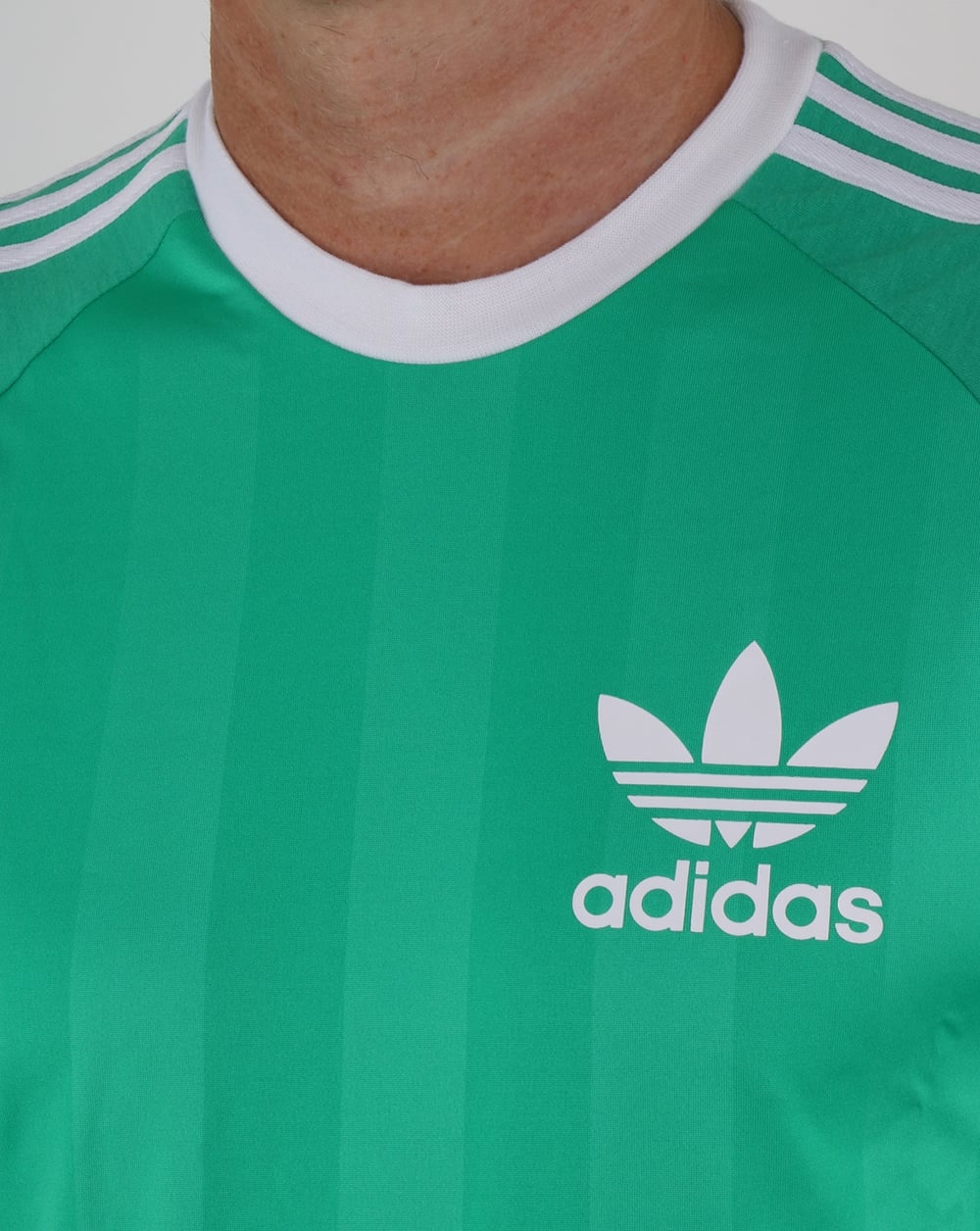Adidas Originals Old Skool 3 Stripes T Shirt Vivid Green