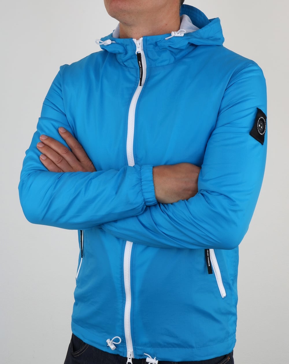 Marshall Artist Light Shell Ripstop Windrunner Cyan