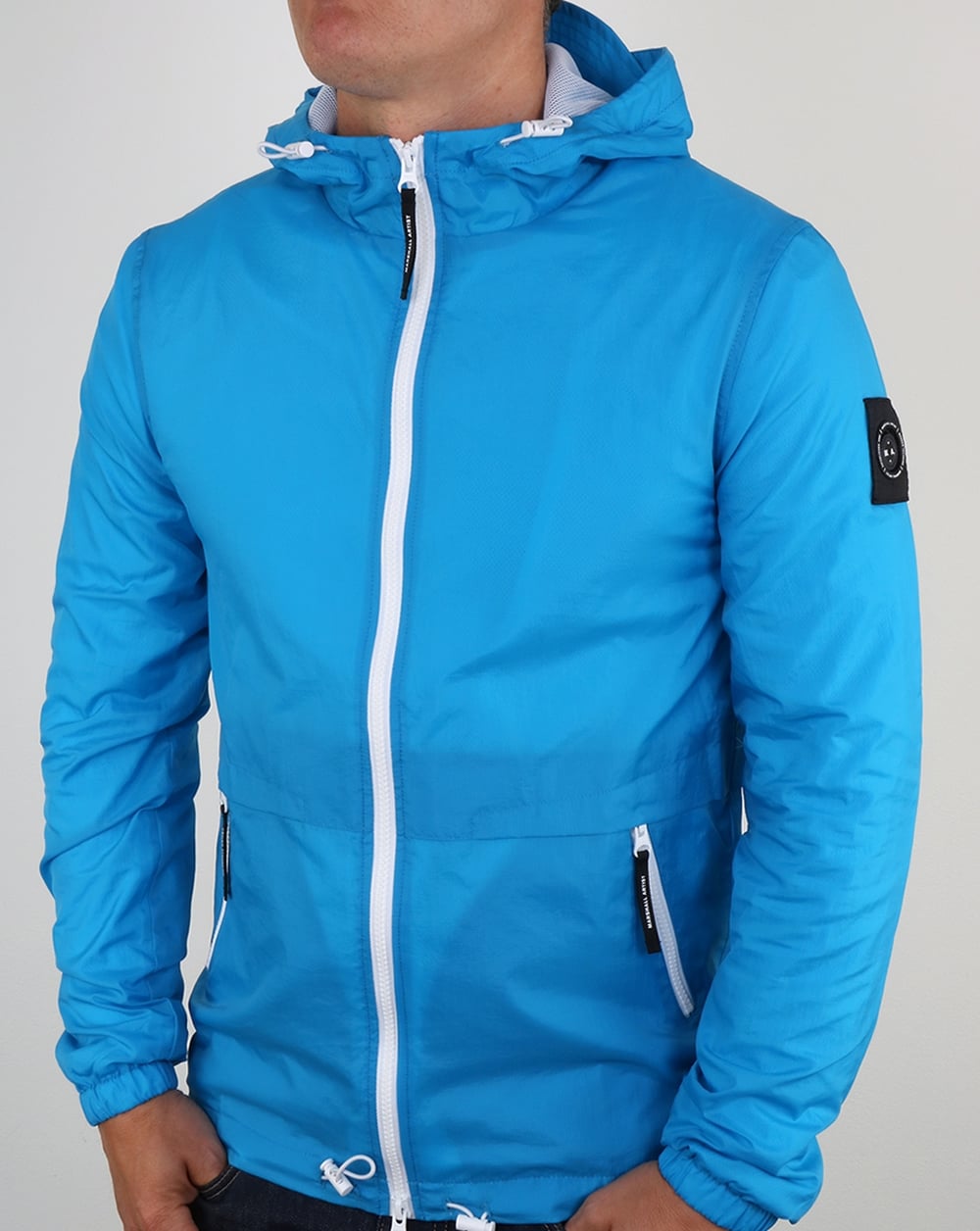 Marshall Artist Light Shell Ripstop Windrunner Cyan