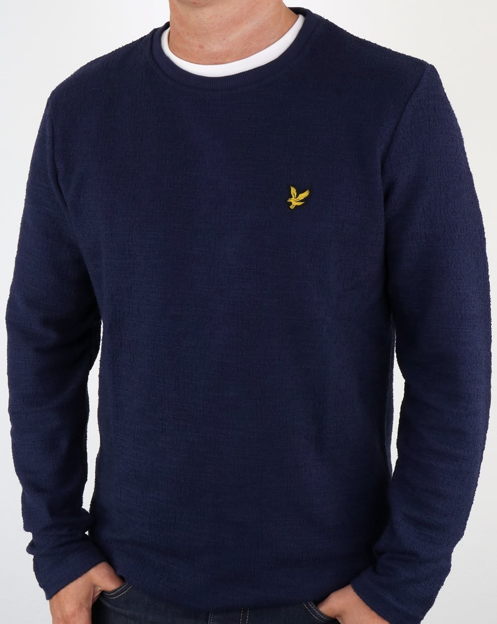 Lyle And Scott Lightweight Slub Sweatshirt Navy