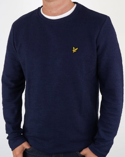Lyle And Scott Lightweight Slub Sweatshirt Navy