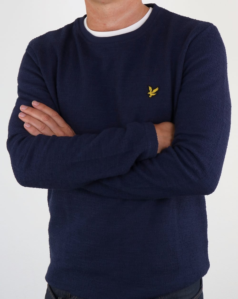 Lyle And Scott Lightweight Slub Sweatshirt Navy