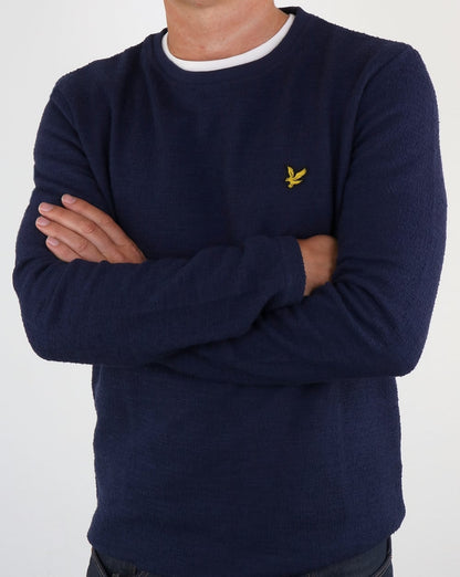 Lyle And Scott Lightweight Slub Sweatshirt Navy