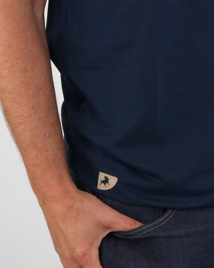 Lois Bull Logo T Shirt Navy/Yellow