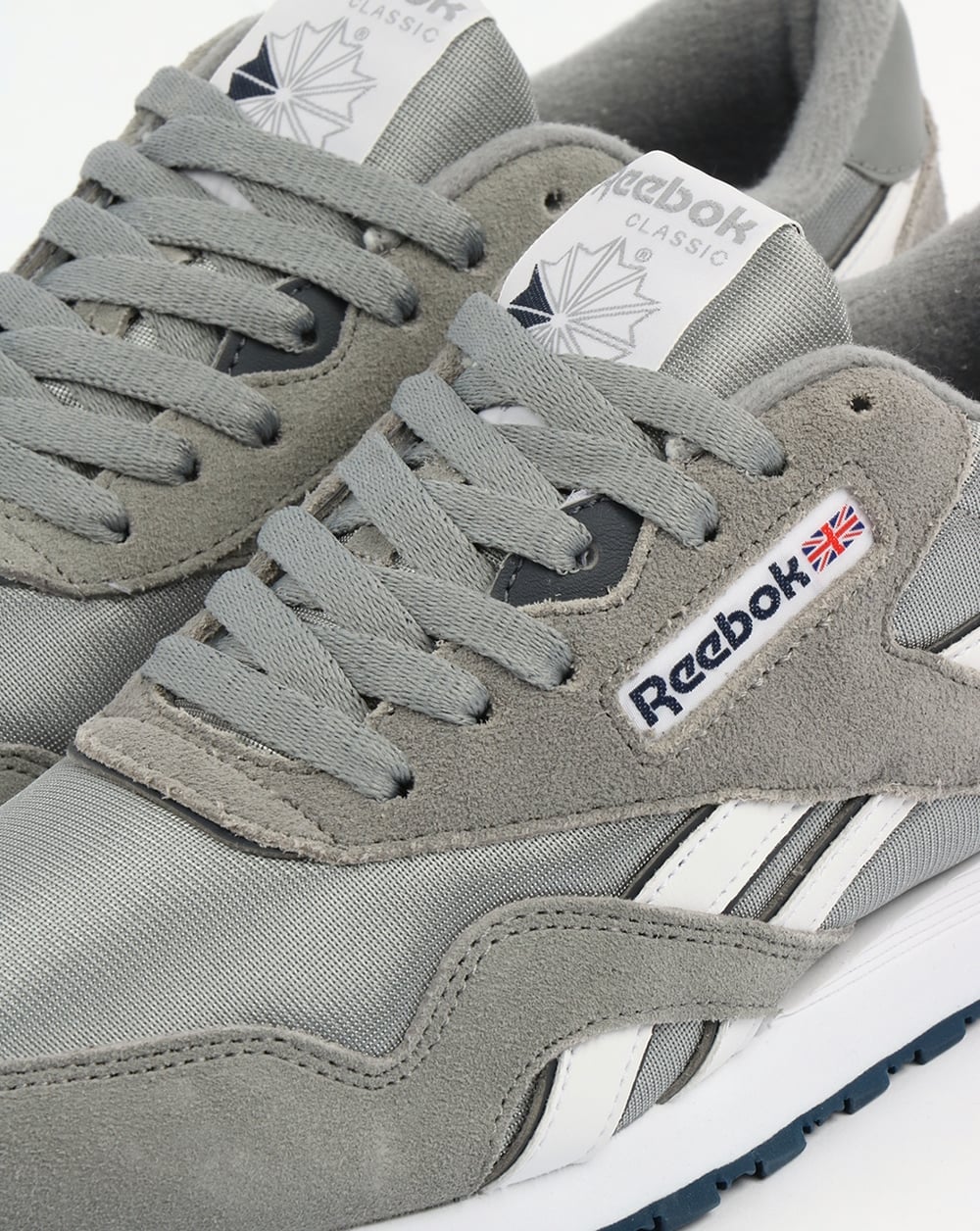 Reebok Classic Nylon Trainers Platinum/Jet Blue