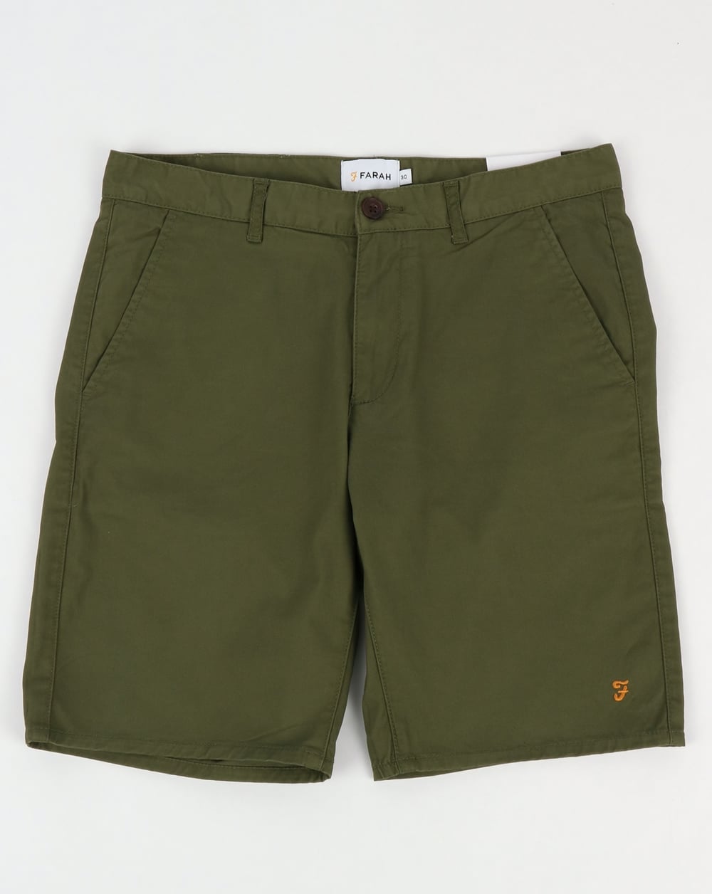 Farah Hawk Chino Twill Shorts Military Green
