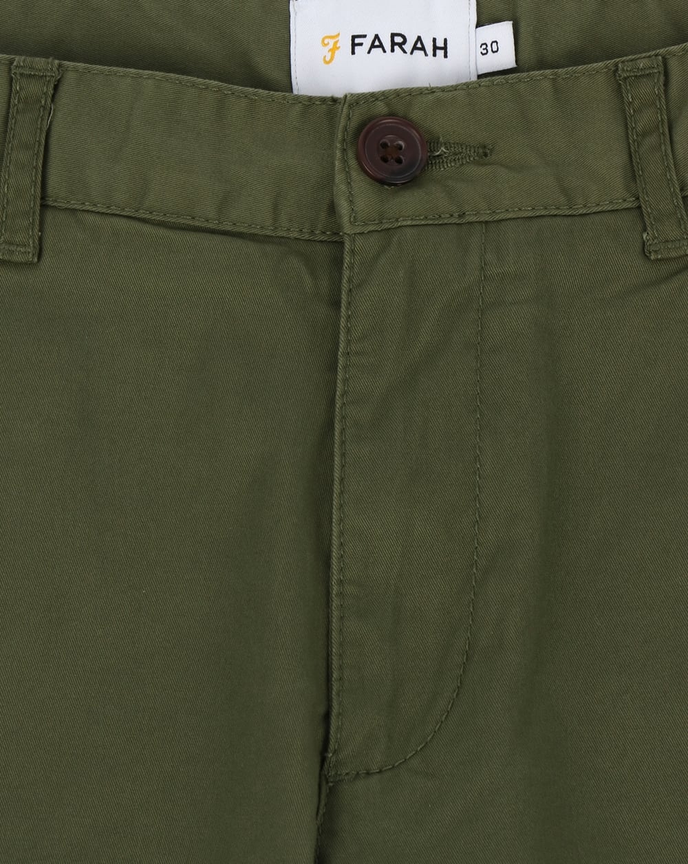 Farah Hawk Chino Twill Shorts Military Green
