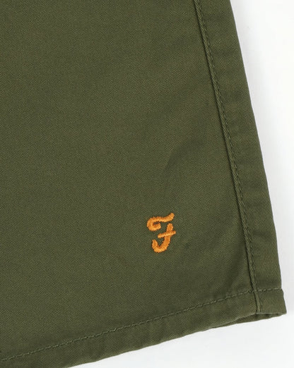 Farah Hawk Chino Twill Shorts Military Green