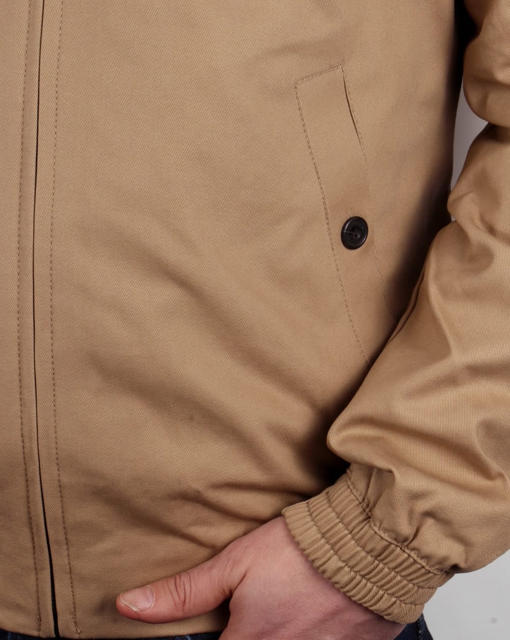 Lyle And Scott Check Lined Harrington Jacket Dark Sand