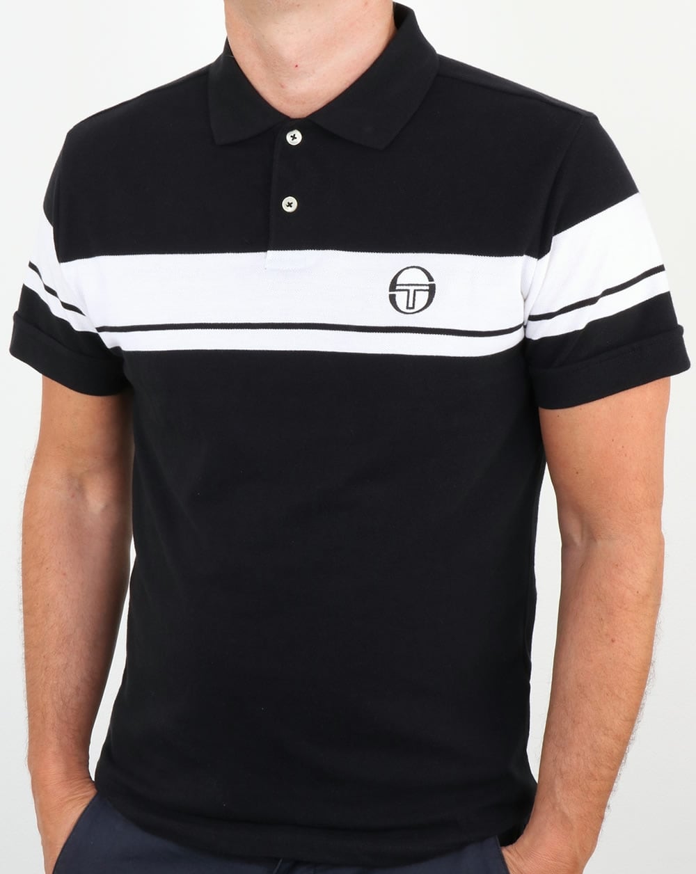 Sergio Tacchini Young Line Polo Shirt Black/White