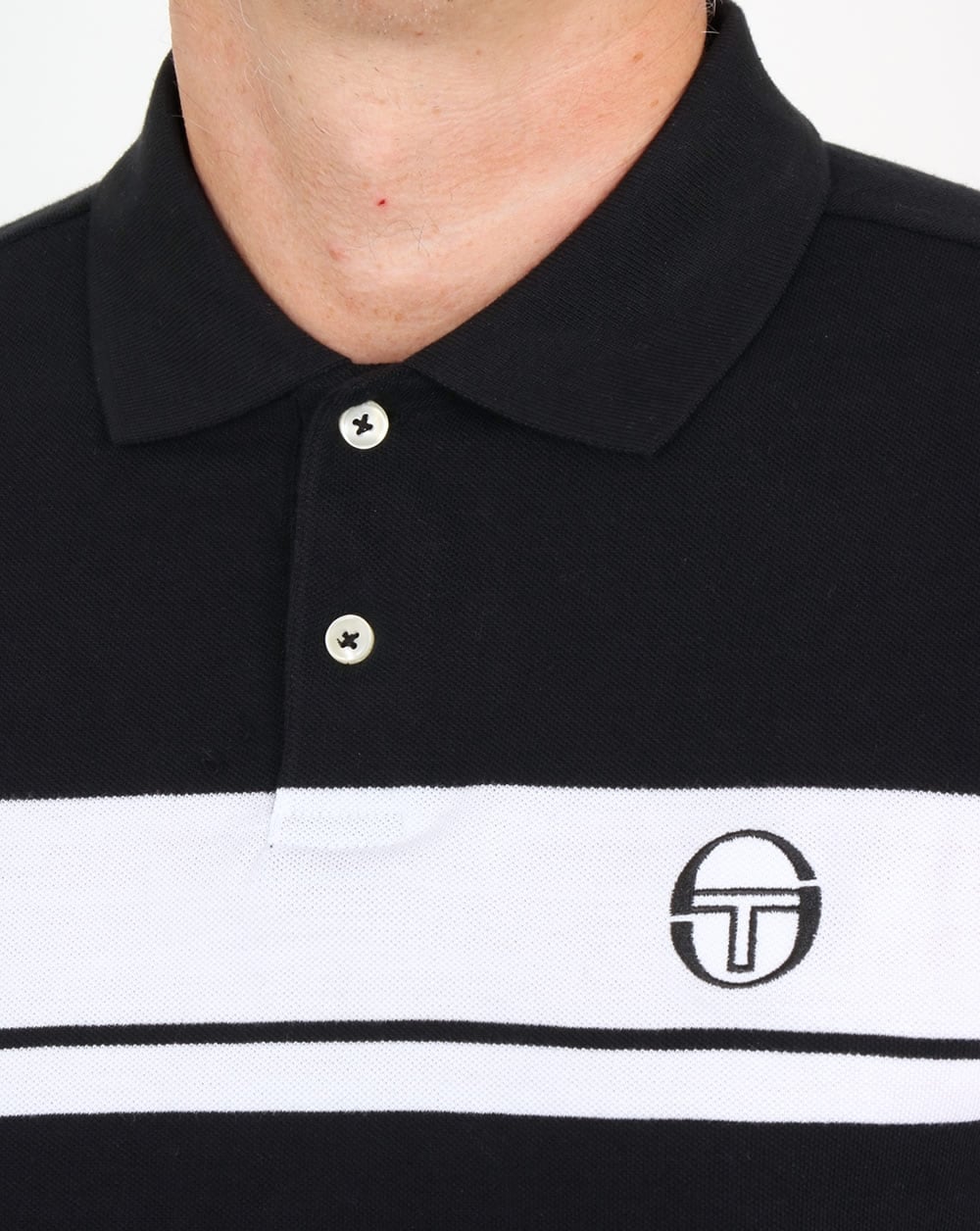 Sergio Tacchini Young Line Polo Shirt Black/White