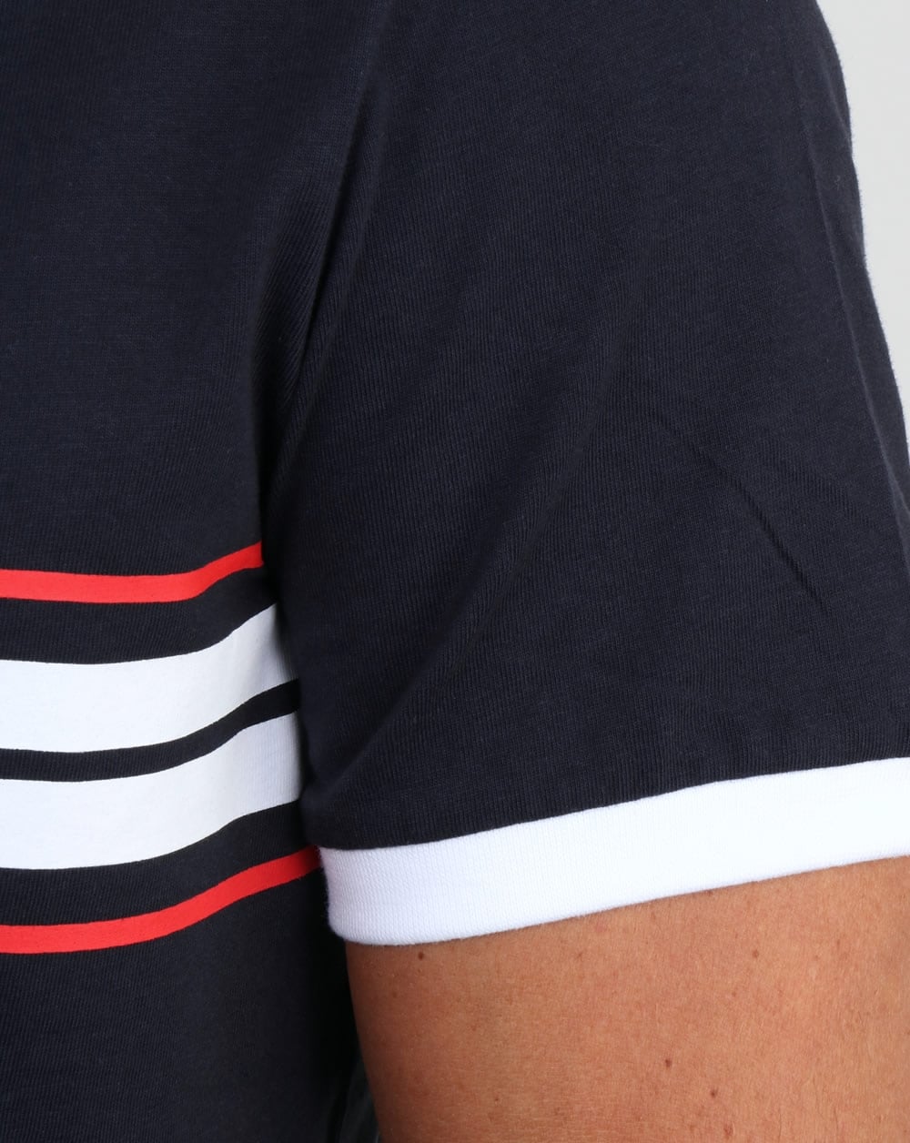 Diadora Ringer T Shirt Navy Blue