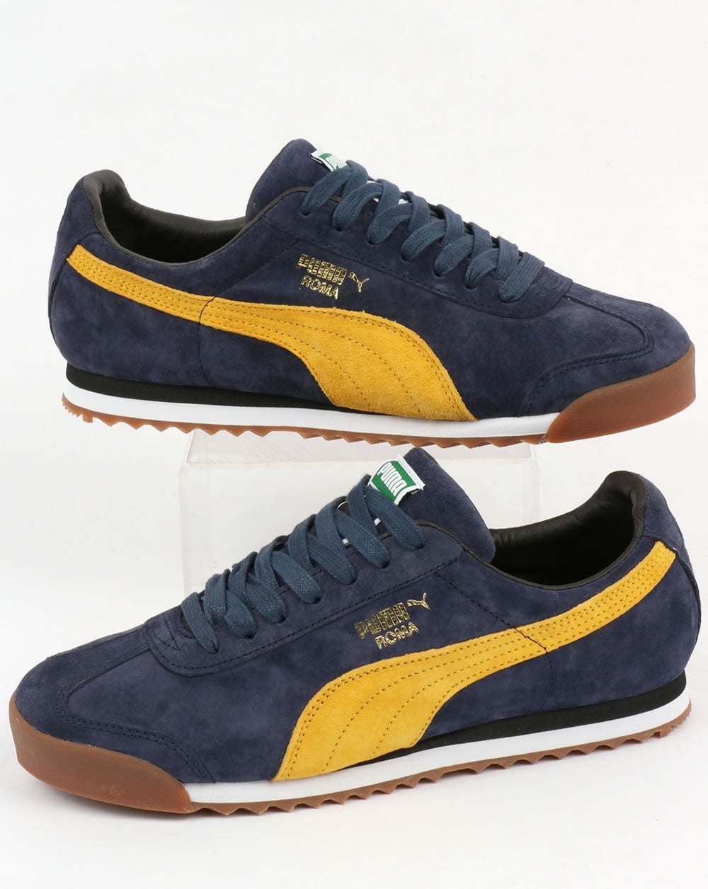 Puma Roma Trainers Navy/Yellow