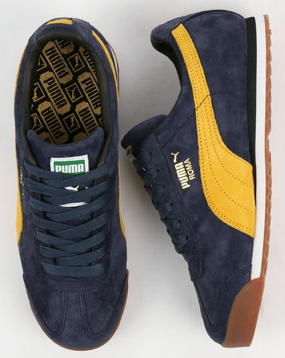 Puma Roma Trainers Navy/Yellow