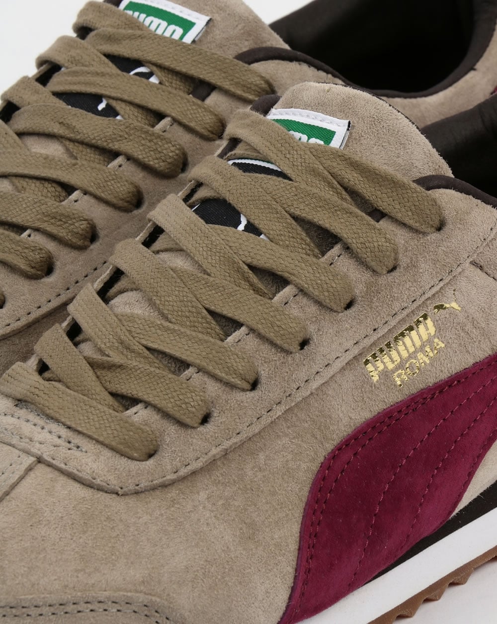Puma Roma Trainers Chinchilla Brown/Burgundy