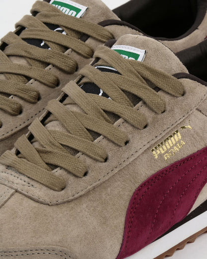 Puma Roma Trainers Chinchilla Brown/Burgundy