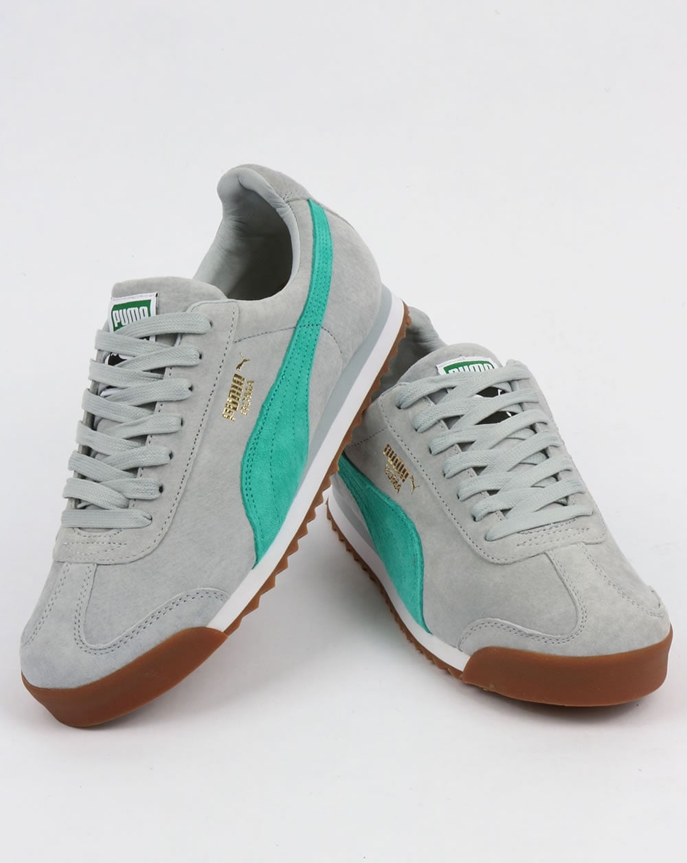 Puma Roma Trainers Blue/Green/White