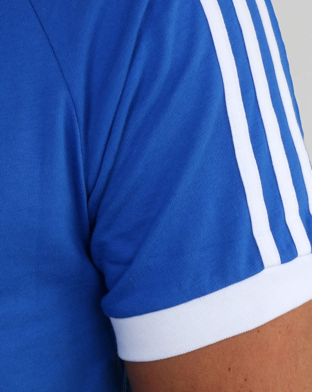 Adidas Originals Retro 3 Stripes T Shirt Blue white