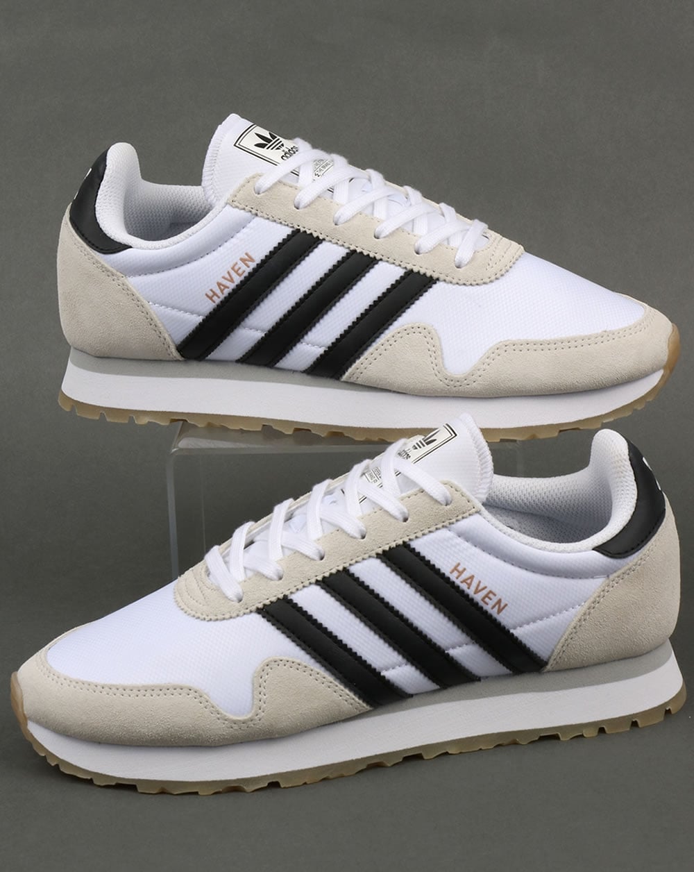 Adidas Haven Trainers White/Black/Gum