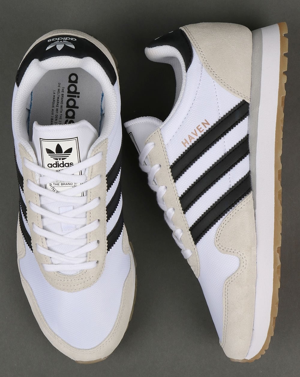 Adidas Haven Trainers White/Black/Gum