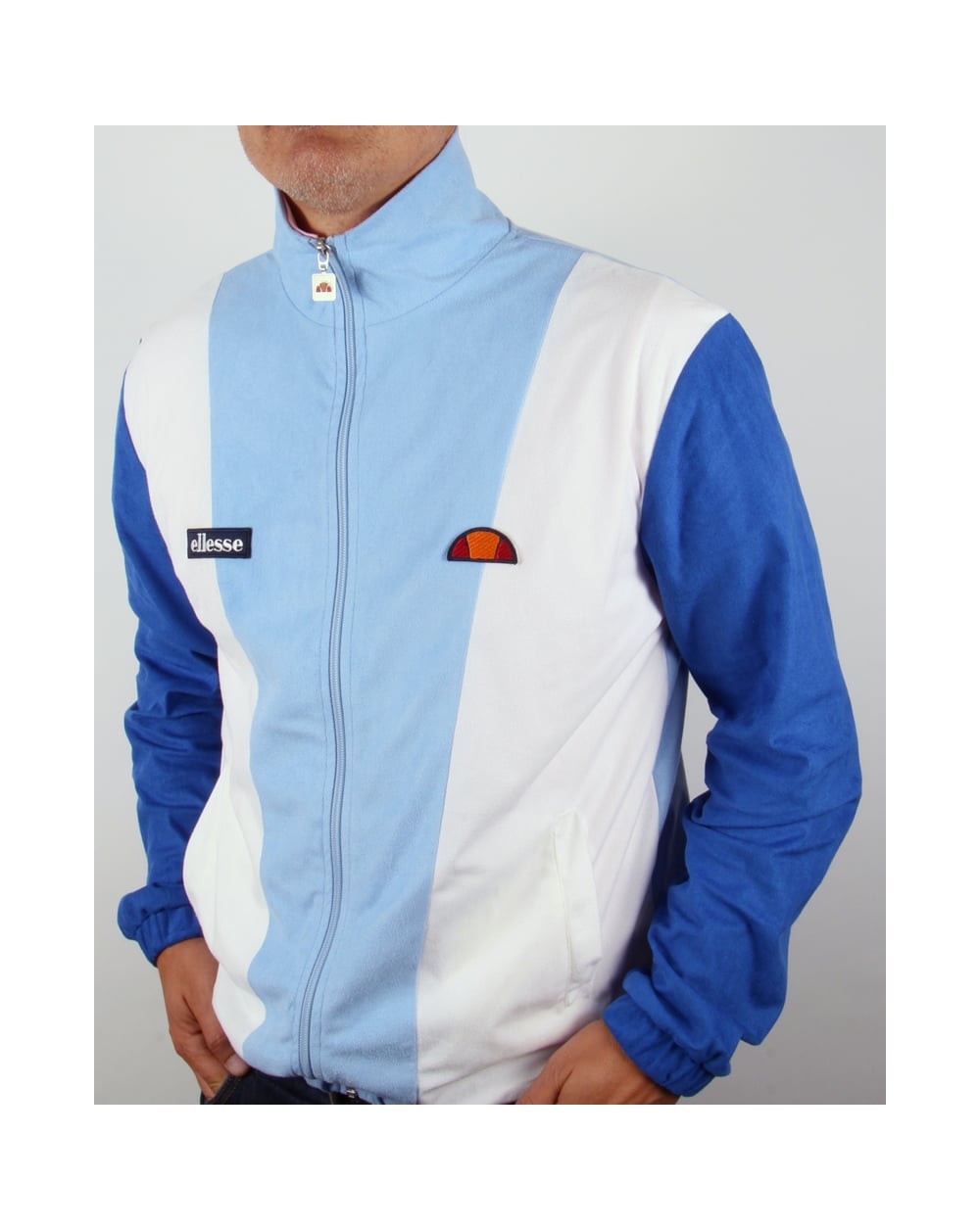 Ellesse Lanzo Premium Track Top White/sky Blue