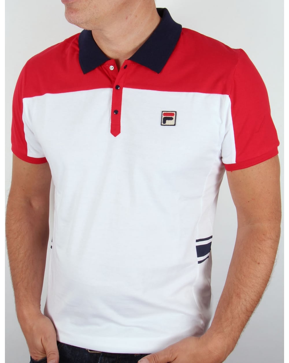 Fila Vintage Mivvi Polo Shirt White/Red